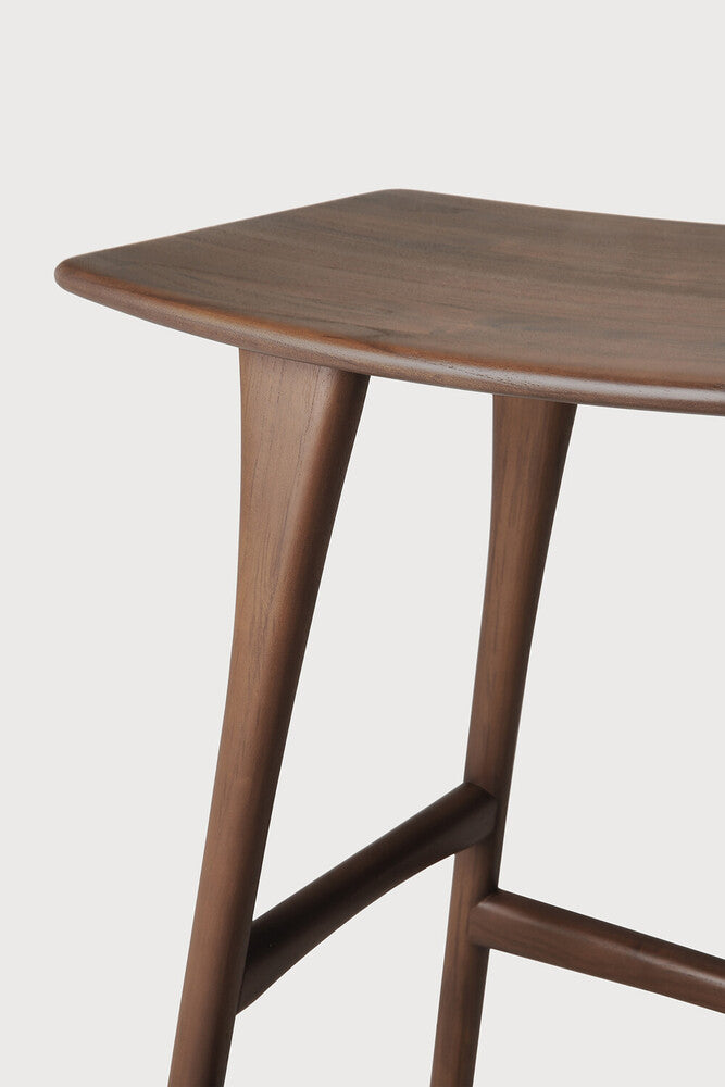 Osso Counter Stool | Varnished Teak | Brown