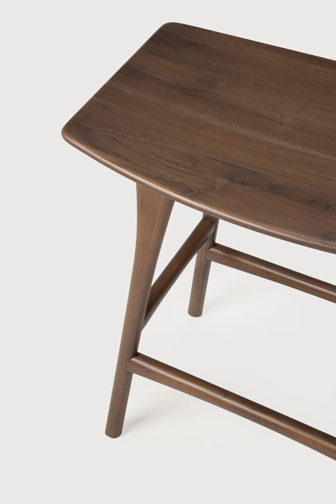 Osso Counter Stool | Varnished Teak | Brown