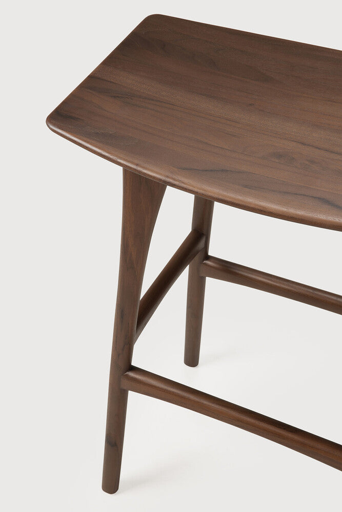Osso Bar Stool | Varnished Teak | Brown
