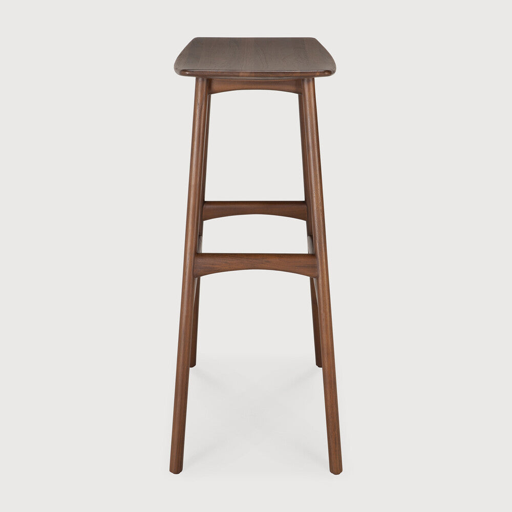Osso Bar Stool | Varnished Teak | Brown