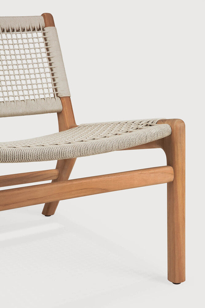 Jack Woven Outdoor Lounge Chair | Teak | Beige Cord