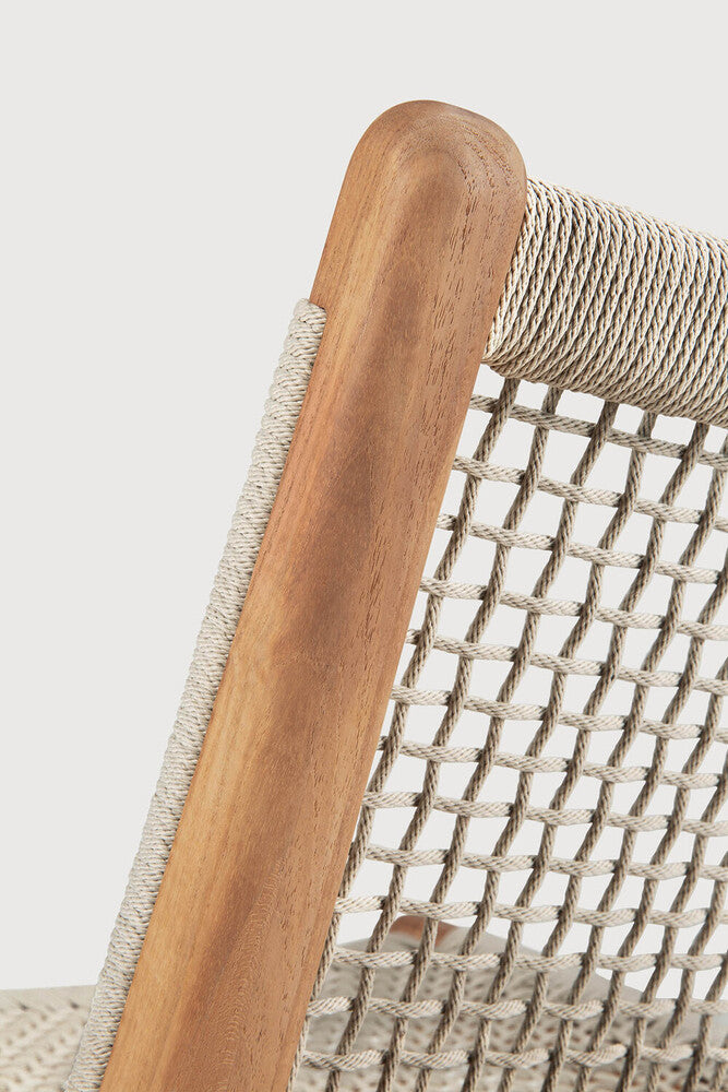 Jack Woven Outdoor Lounge Chair | Teak | Beige Cord