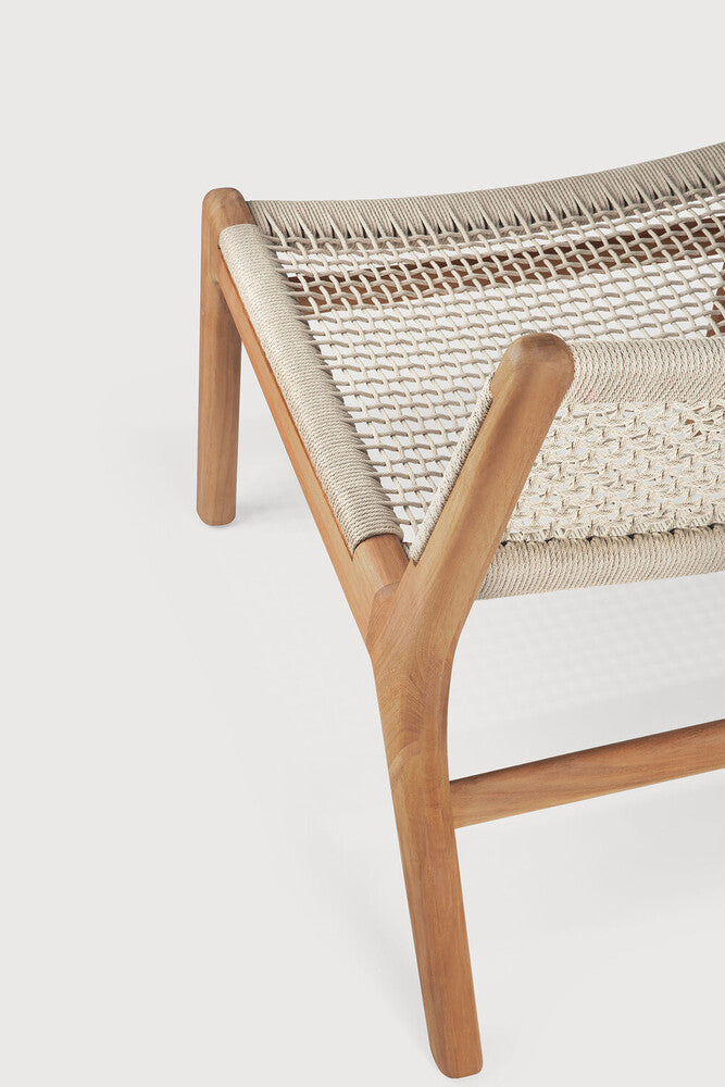 Jack Woven Outdoor Lounge Chair | Teak | Beige Cord