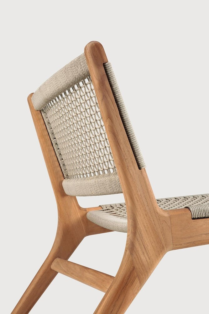 Jack Woven Outdoor Lounge Chair | Teak | Beige Cord