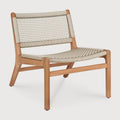 Jack Woven Outdoor Lounge Chair | Teak | Beige Cord