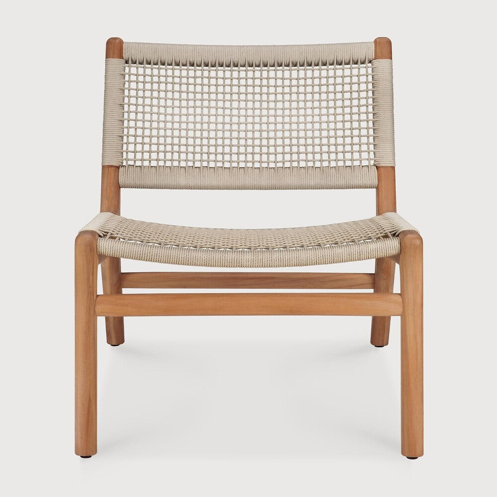 Jack Woven Outdoor Lounge Chair | Teak | Beige Cord