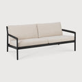 Jack Outdoor Sofa | Varnished Teak | Black | Natural Fabric | 2+ Seater