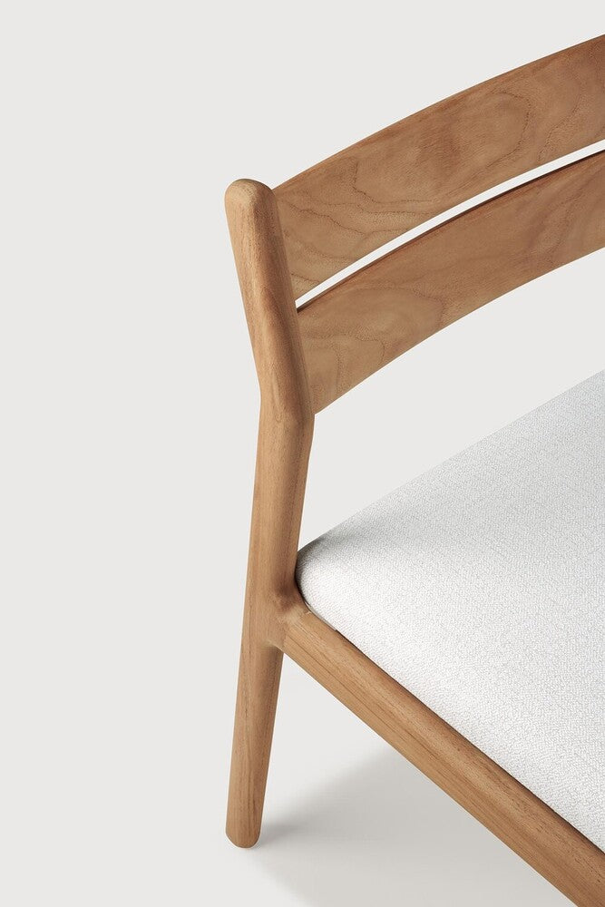 Jack Outdoor Dining Chair | Teak | Off White Fabric