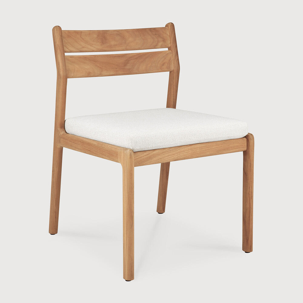 Jack Outdoor Dining Chair | Teak | Off White Fabric