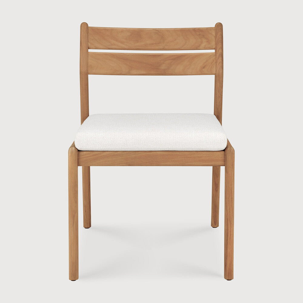 Jack Outdoor Dining Chair | Teak | Off White Fabric