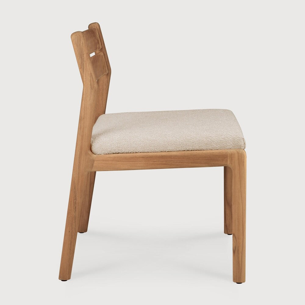 Jack Outdoor Dining Chair | Teak | Natural Fabric