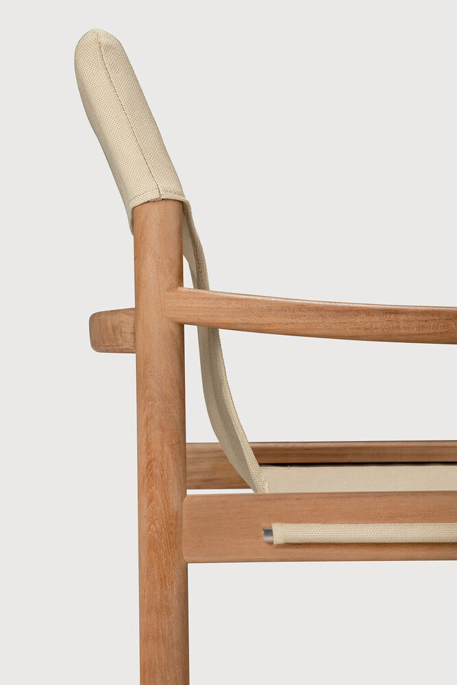Safari Outdoor Lounge Chair | Teak | Dune Fabric | Removable Cover