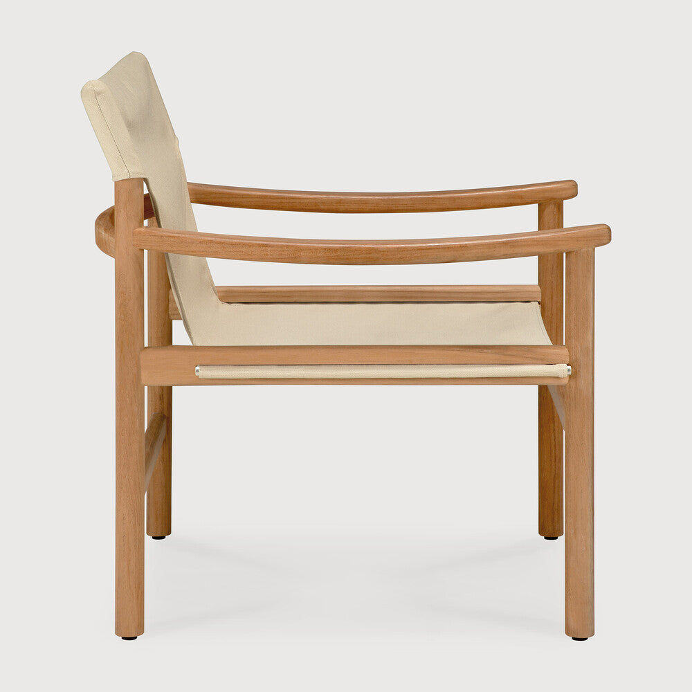 Safari Outdoor Lounge Chair | Teak | Dune Fabric | Removable Cover