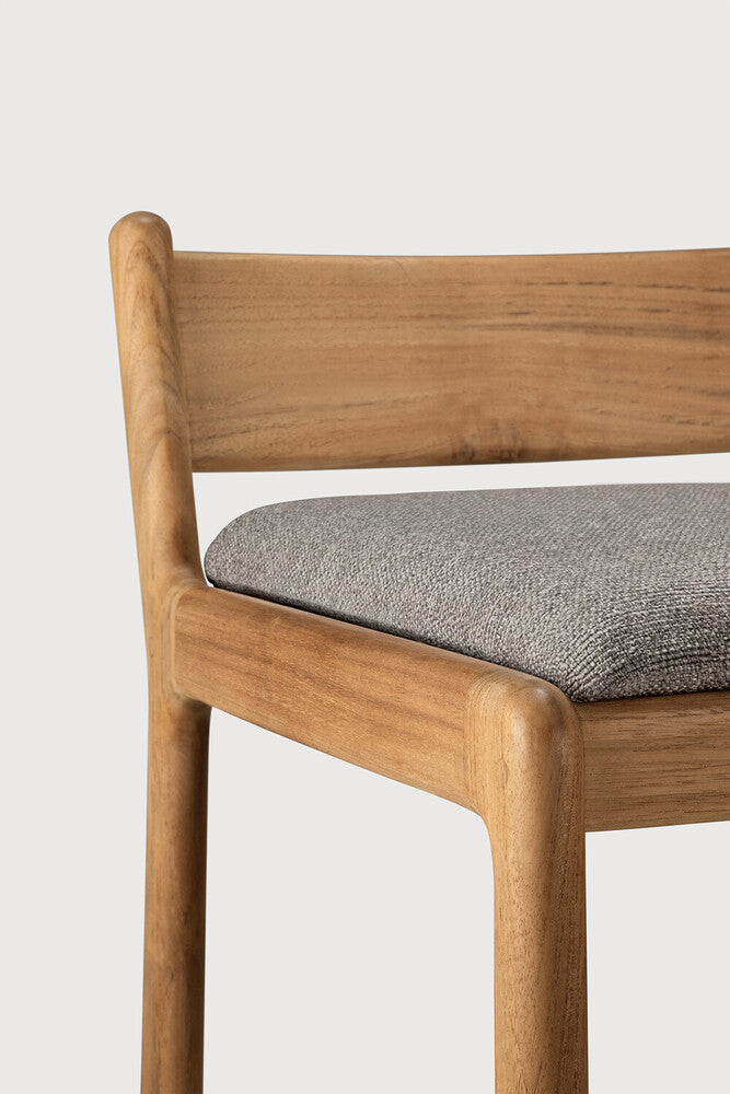 Jack Outdoor Bar Stool | Teak | Mocha Fabric