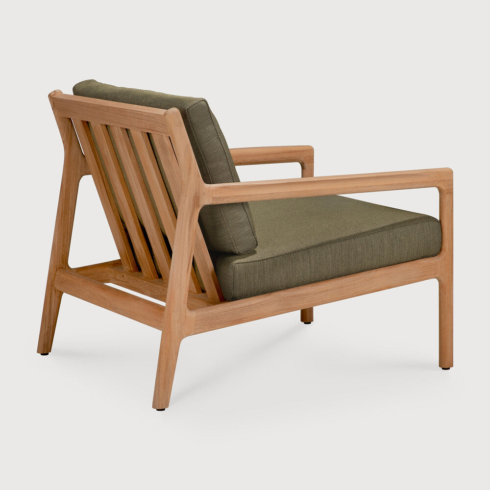 Jack Outdoor Lounge Chair | Teak | Green Fabric