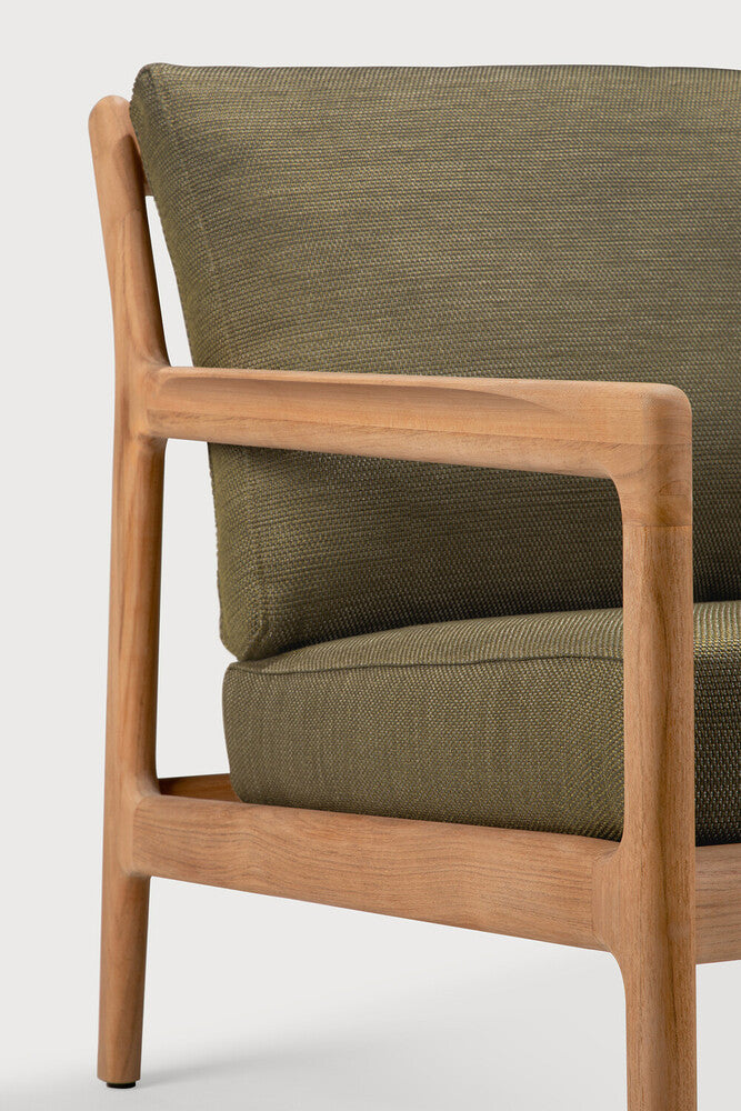 Jack Outdoor Lounge Chair | Teak | Green Fabric