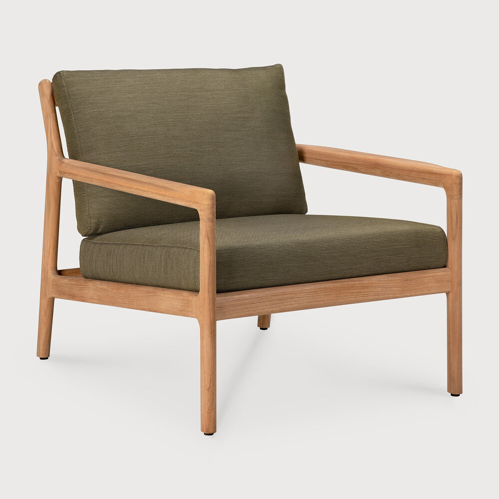 Jack Outdoor Lounge Chair | Teak | Green Fabric