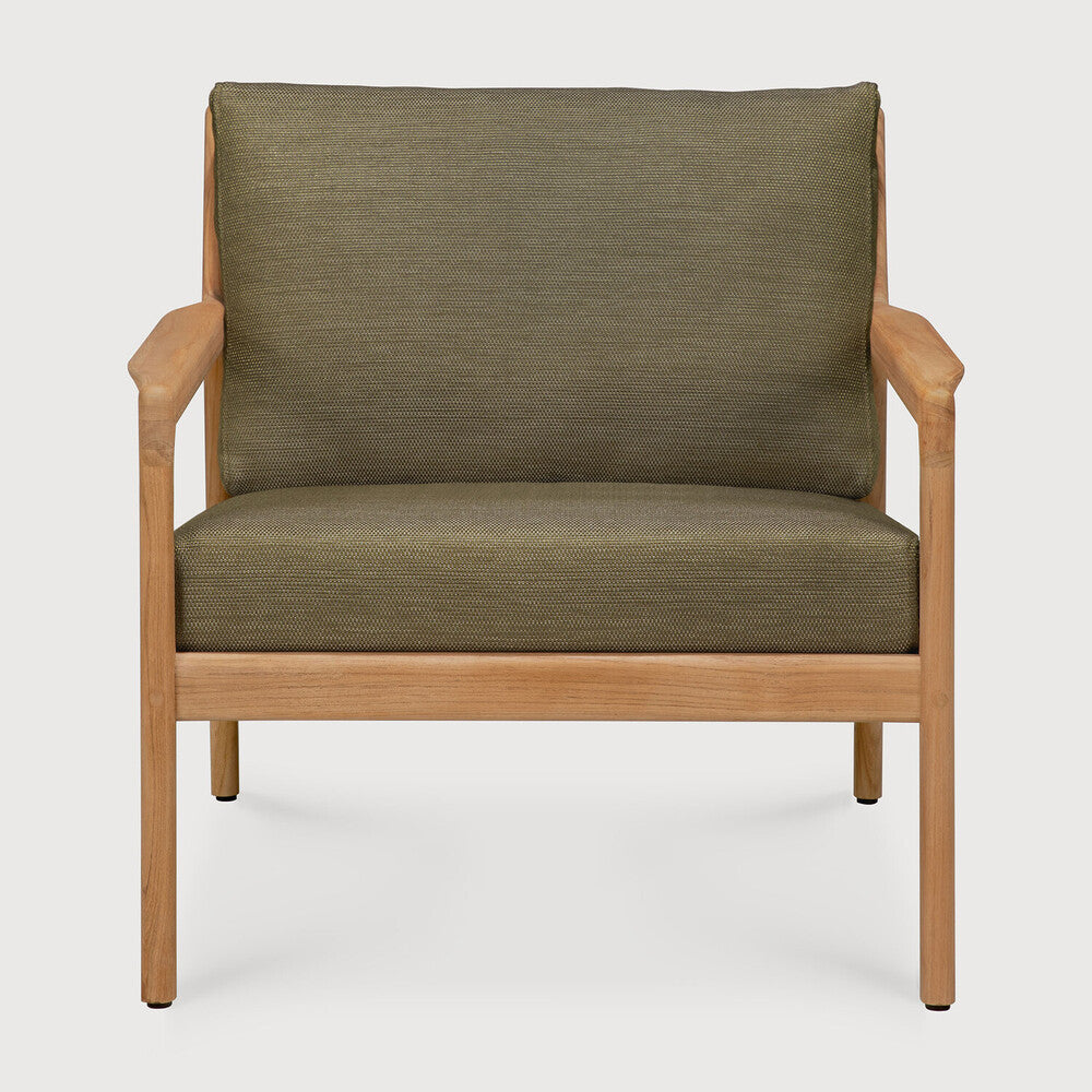 Jack Outdoor Lounge Chair | Teak | Green Fabric