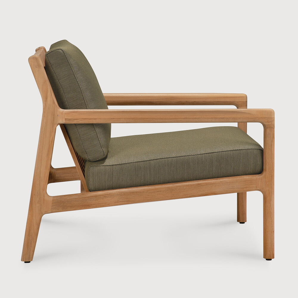 Jack Outdoor Lounge Chair | Teak | Green Fabric