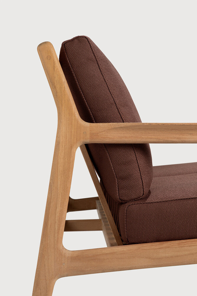 Jack Outdoor Sofa | Teak | Burgundy Fabric | 2+ Seater