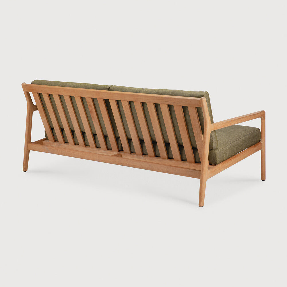 Jack Outdoor Sofa | Teak | Green Fabric | 2+ Seater