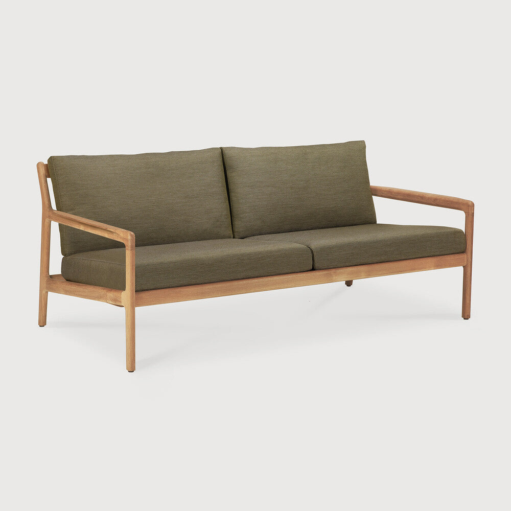 Jack Outdoor Sofa | Teak | Green Fabric | 2+ Seater