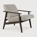 Aspekt Lounge Chair | Varnished Teak | Dark Brown | Warm Ash Eco Fabric