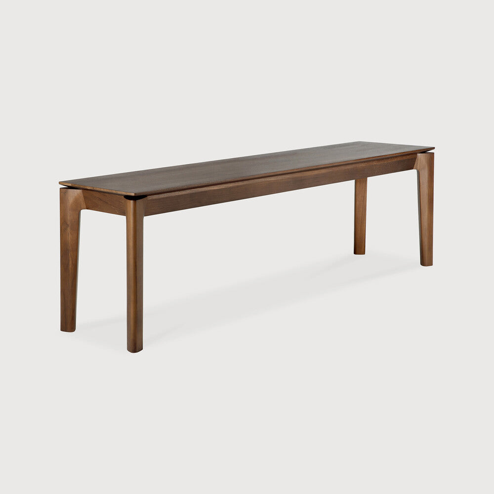 Bok Bench | Varnished Teak | Brown | 65" X 14"