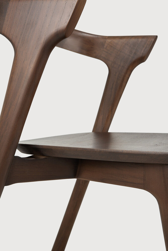 Bok Dining Chair | Varnished Teak | Brown