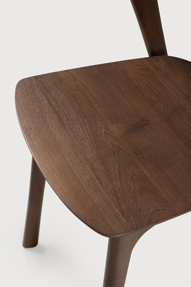 Bok Dining Chair | Varnished Teak | Brown
