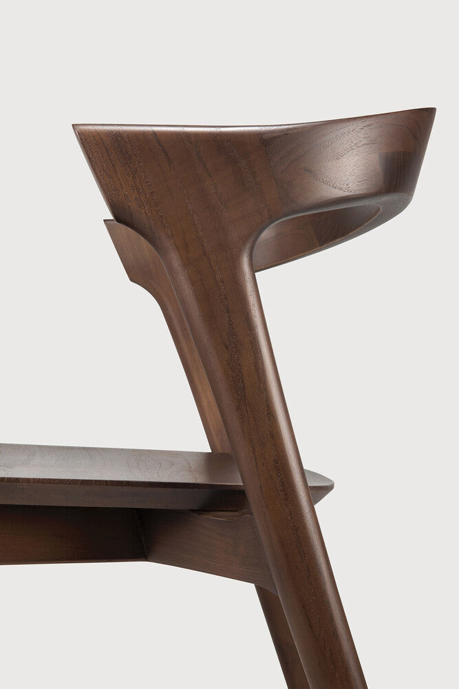 Bok Dining Chair | Varnished Teak | Brown