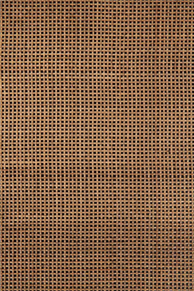 Panel Side Table | Varnished Teak | Dark Brown | Rattan Roasted | Square