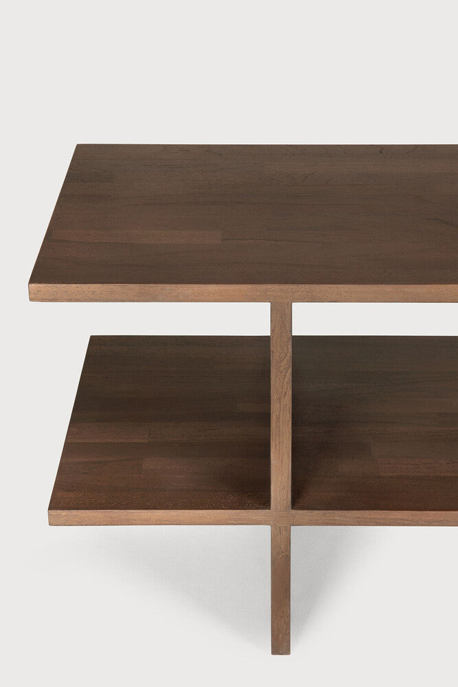 Kabuki Side Table | Varnished Teak | Brown | Rectangular