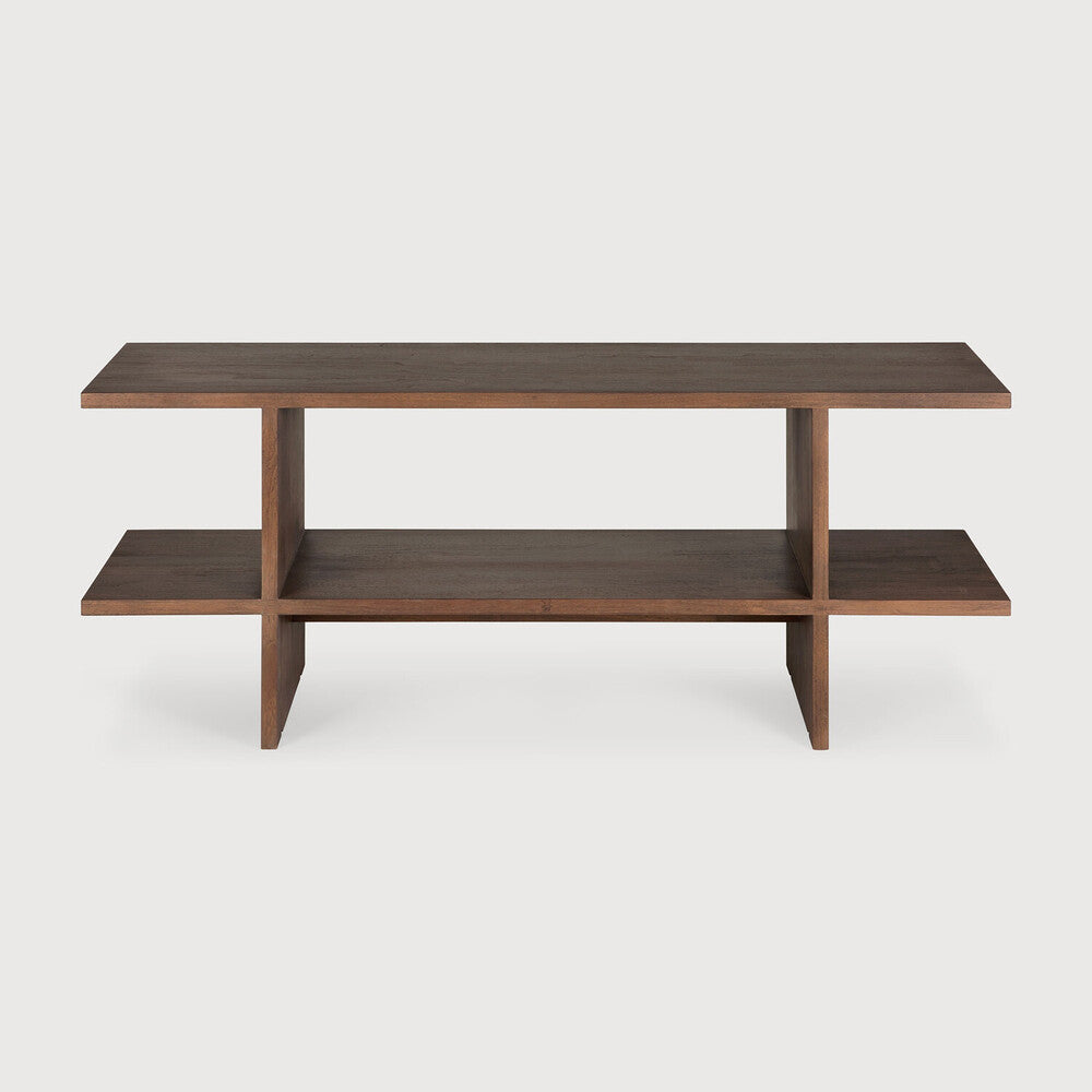 Kabuki Side Table | Varnished Teak | Brown | Rectangular