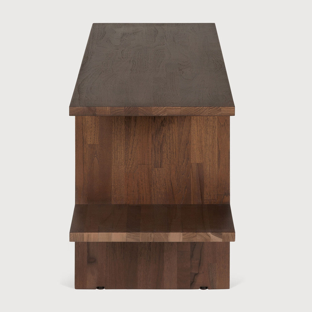 Kabuki Side Table | Varnished Teak | Brown | Rectangular