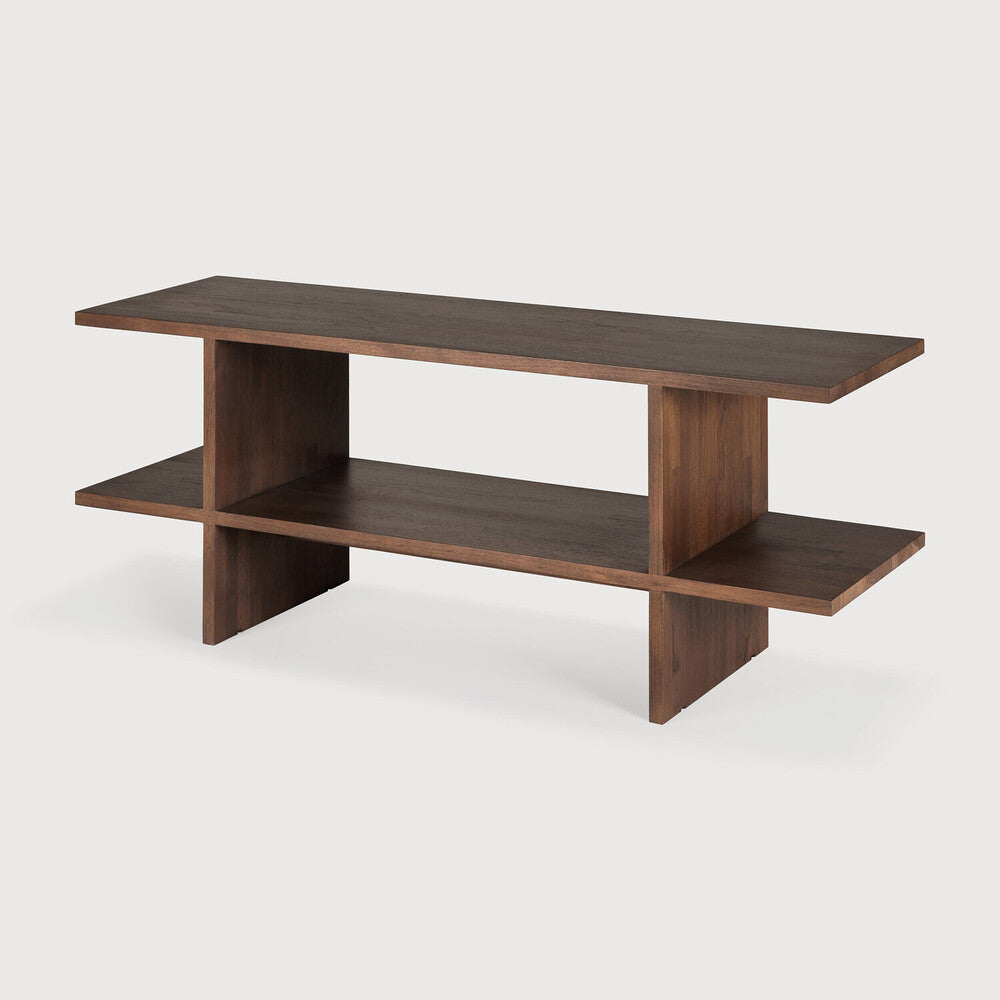 Kabuki Side Table | Varnished Teak | Brown | Rectangular