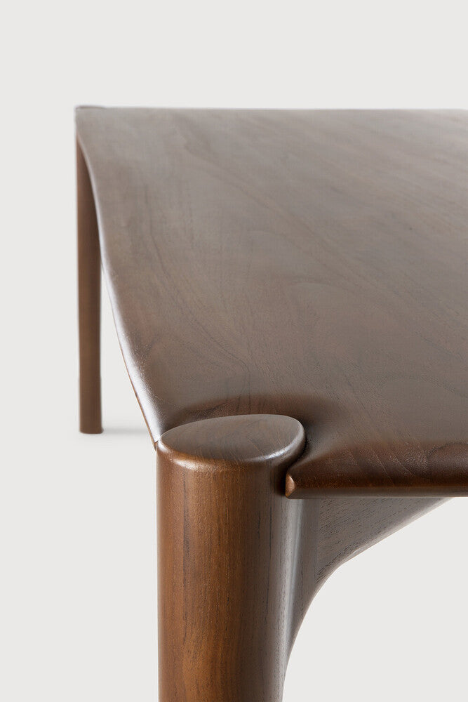 Pi Dining Table | Varnished Teak | Brown | Rectangular | 55" X 31"