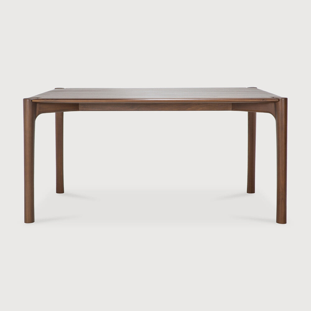 Pi Dining Table | Varnished Teak | Brown | Rectangular | 63" X 31"