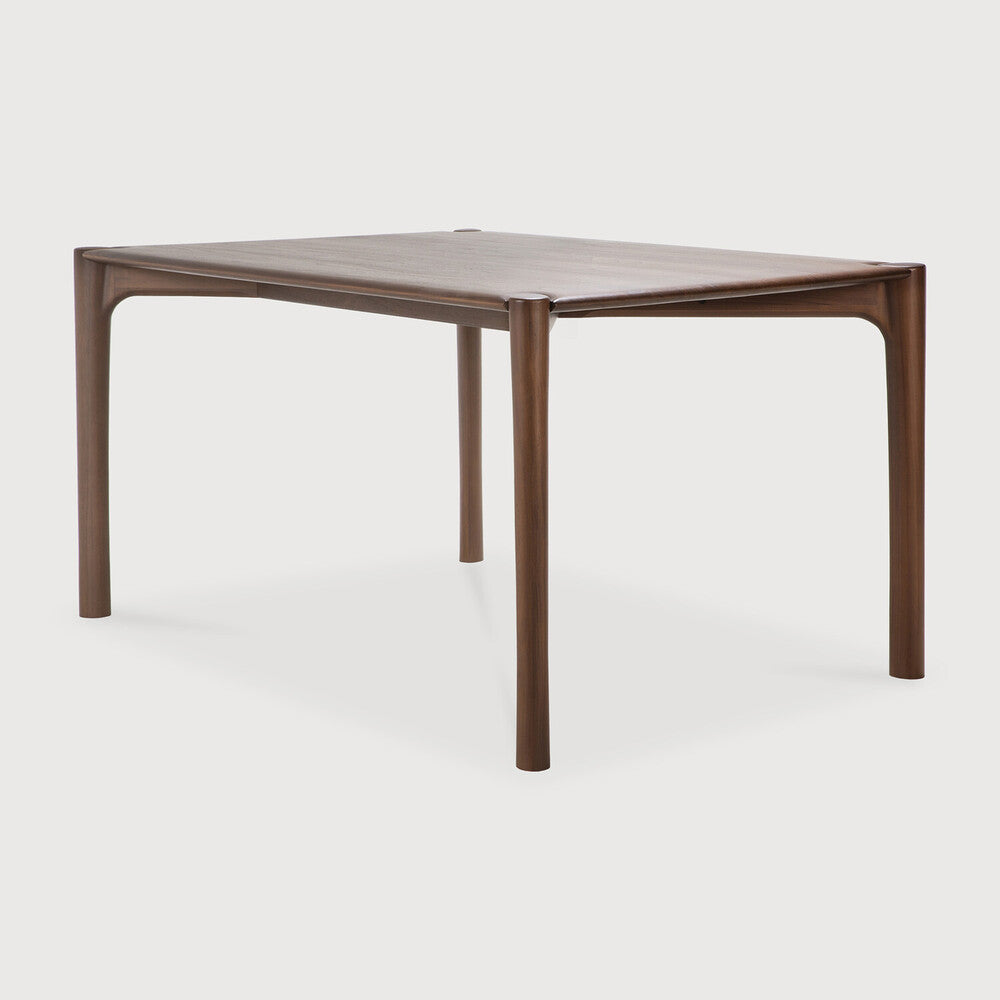 Pi Dining Table | Varnished Teak | Brown | Rectangular | 63" X 31"