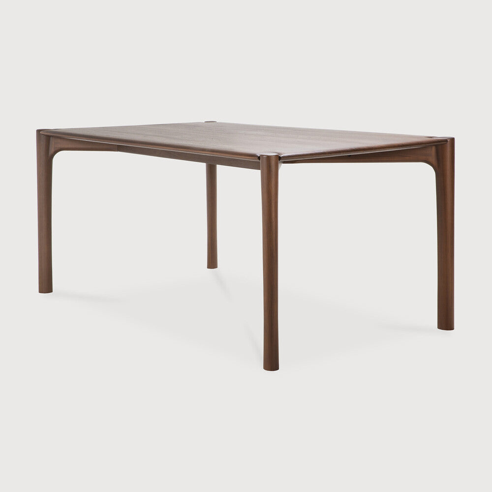 Pi Dining Table | Varnished Teak | Brown | Rectangular | 79" X 37"