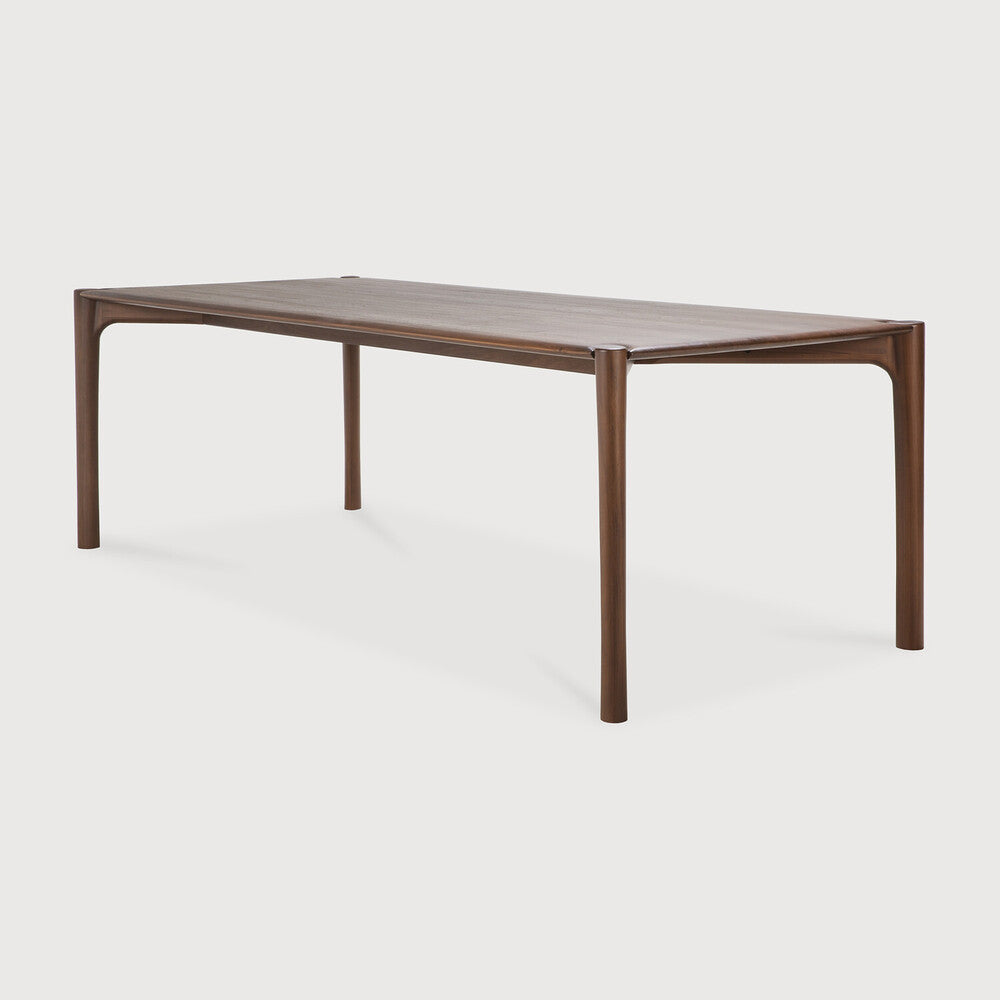 Pi Dining Table | Varnished Teak | Brown | Rectangular | 94" X 39"