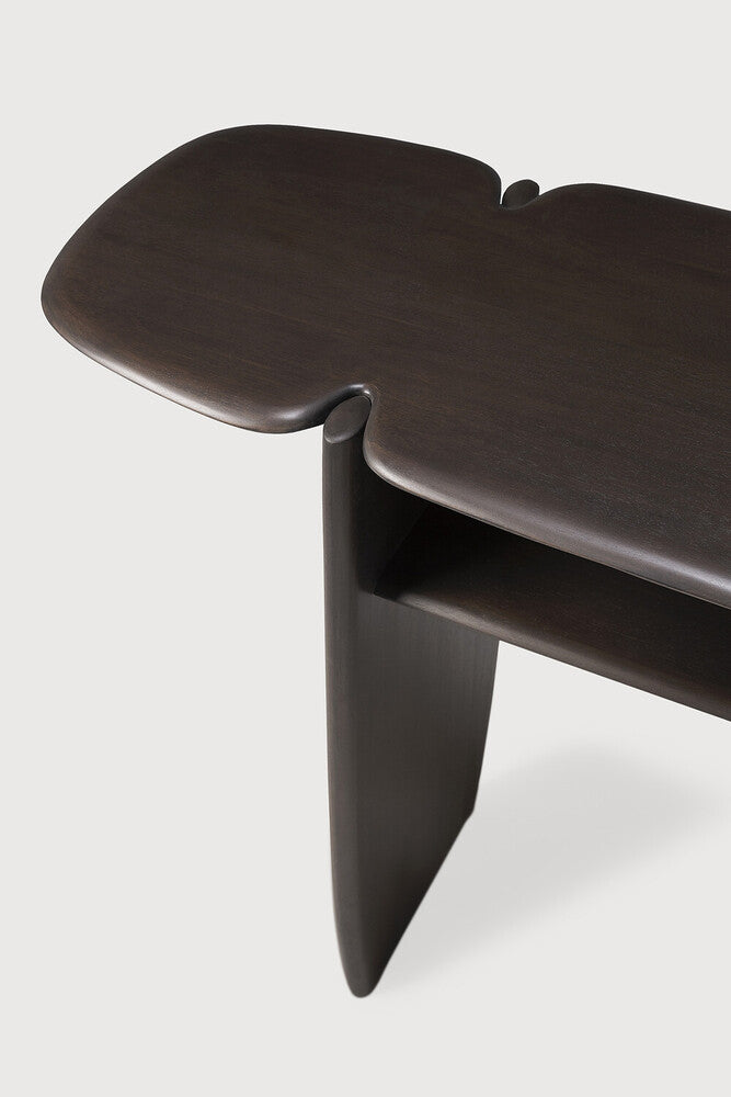 Pi Console | Varnished Mahogany | Dark Brown | 2 Legs | 63" X 16"