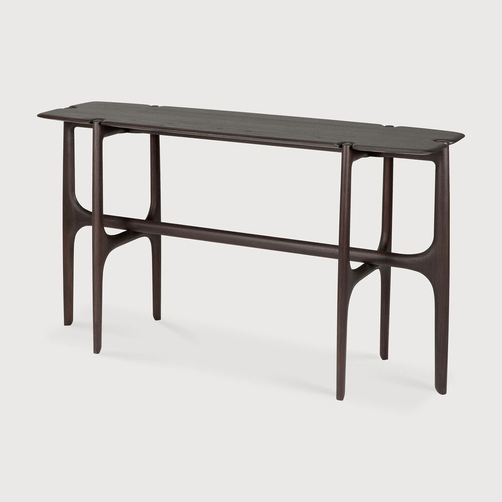 Pi Console | Varnished Teak | Dark Brown | 6 Legs