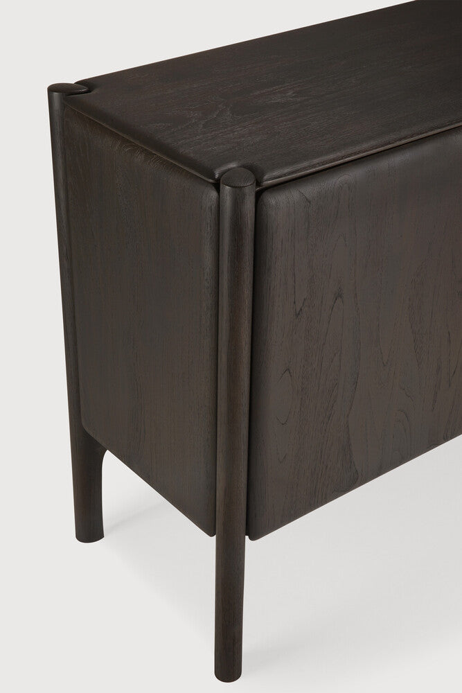 Pi Sideboard | Varnished Teak | Dark Brown | 4 Doors