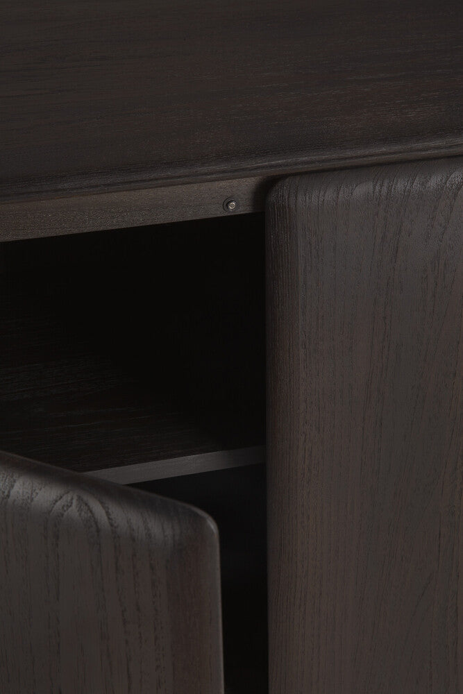 Pi Sideboard | Varnished Teak | Dark Brown | 4 Doors