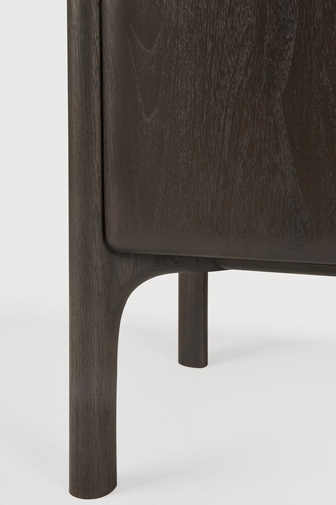 Pi Sideboard | Varnished Teak | Dark Brown | 3 Doors