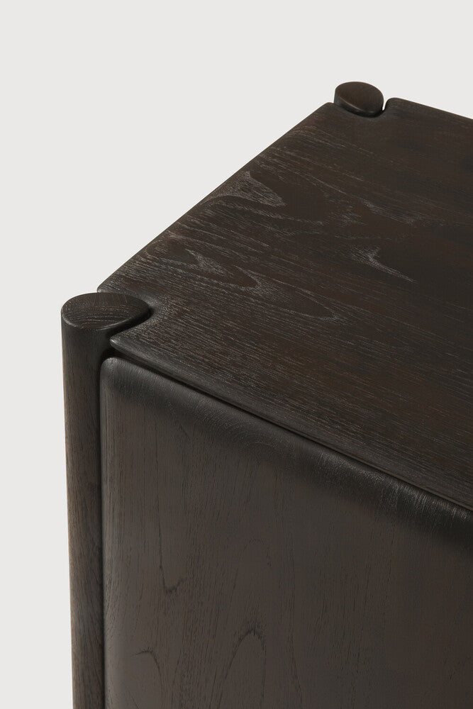 Pi Sideboard | Varnished Teak | Dark Brown | 3 Doors