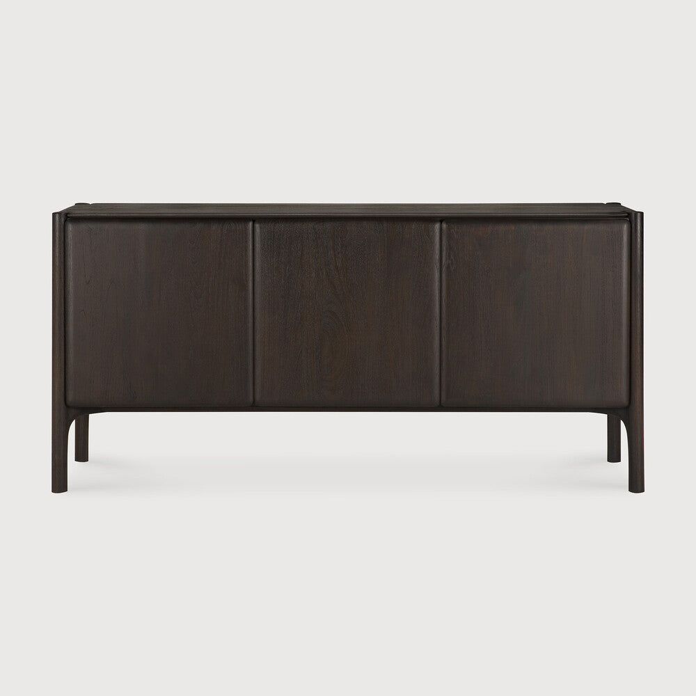 Pi Sideboard | Varnished Teak | Dark Brown | 3 Doors