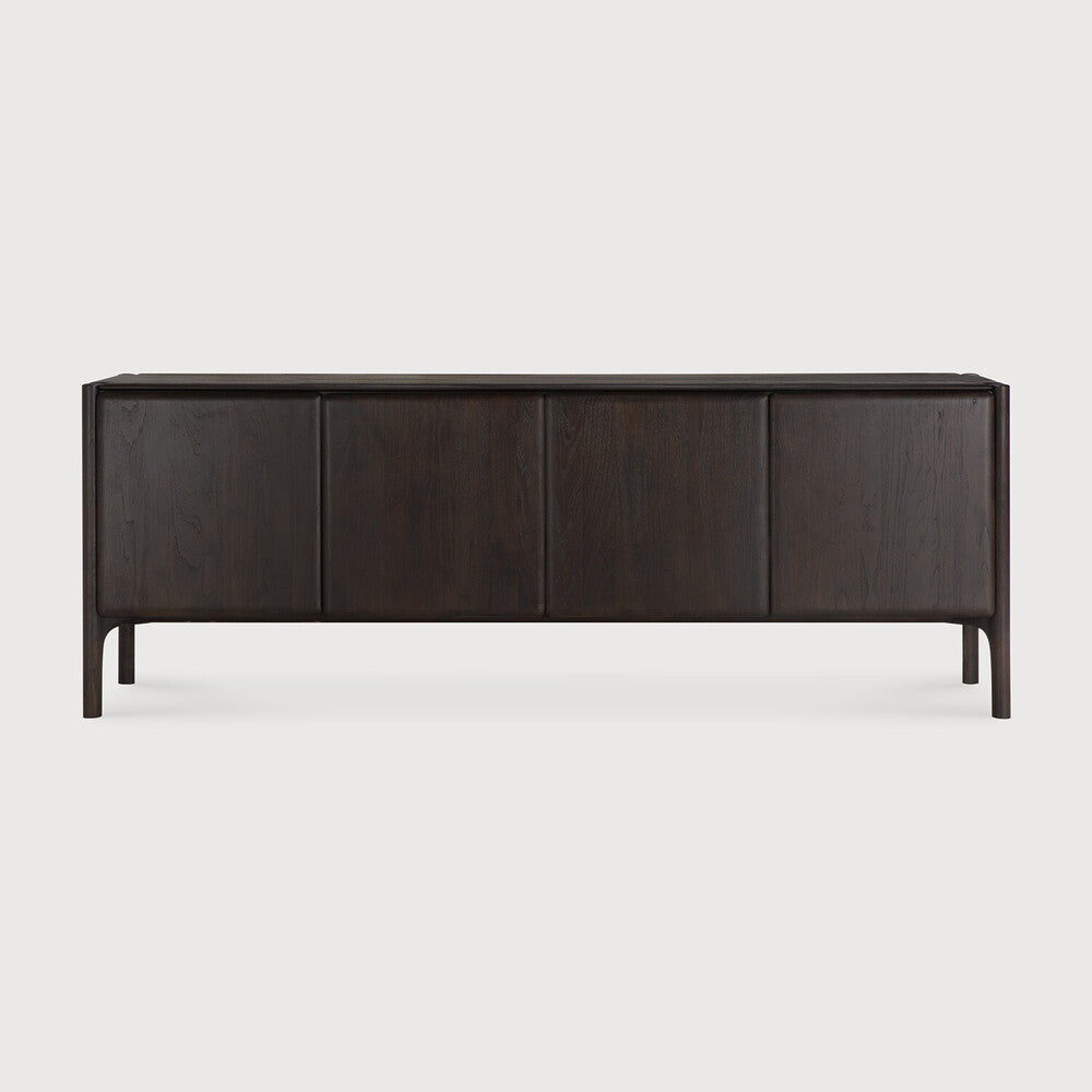 Pi Sideboard | Varnished Teak | Dark Brown | 4 Doors