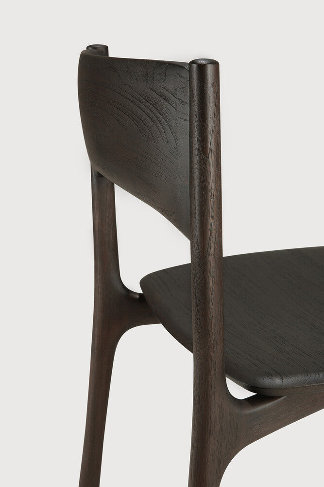 Pi Dining Chair | Varnished Teak | Dark Brown